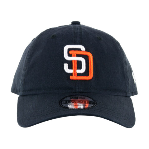 New Era 9Twenty San Diego Padres Gwynn Strapback Hat Dark Navy Front