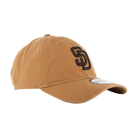 New Era 9Twenty San Diego Padres Strapback Hat Light Bronze Front Left