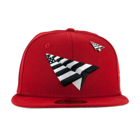 Paper Planes Crimson Crown 5950 Fitted Hat Red Front