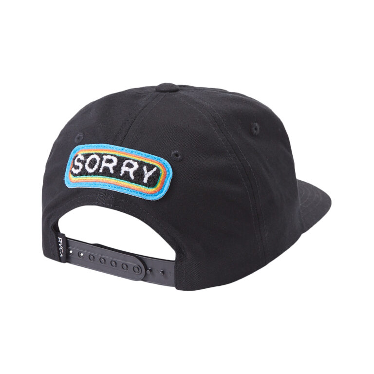 RVCA Evan Mock Sorry Cap Black Rear RVCA Evan Mock Sorry Cap Black Rear