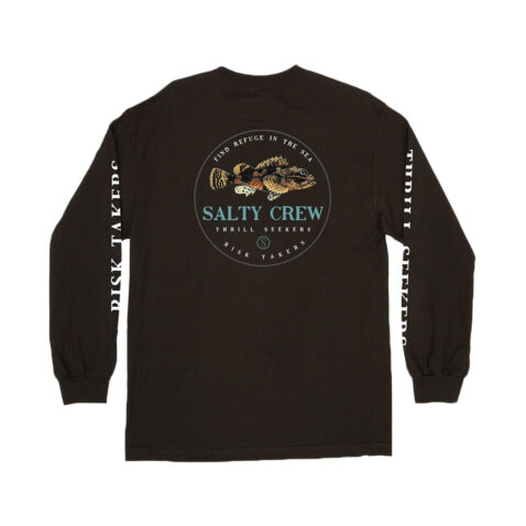 Salty Crew Bottom Feeder Long Sleeve T-Shirt Black Rear
