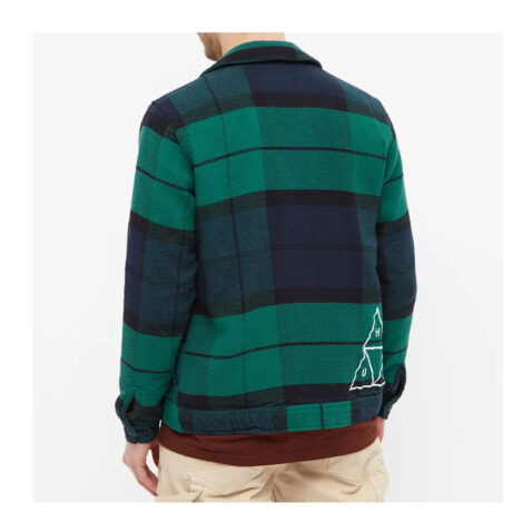 HUF Blackwatch Work Jacket Navy Back