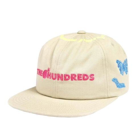The Hundreds Impermanence Snapback Hat Khaki Hundreds Impermanence Snapback Khaki Front Right