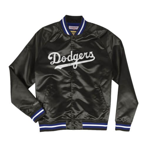 Mitchell & Ness Lightweight Los Angeles Dodgers Jacket Black Front