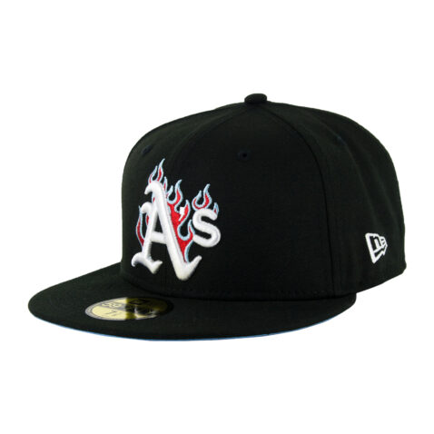 New Era 59Fifty Oakland Athletics Team Fire Fitted Hat Black Front Right