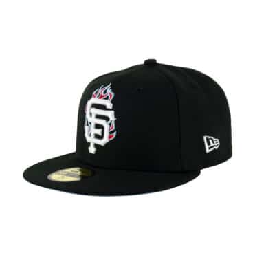 New Era 59Fifty San Francisco Giants Team Fire Fitted Hat Black