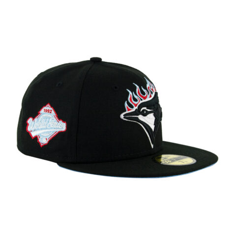 New Era 59Fifty Toronto Blue Jays Team Fire Fitted Hat Black Front Left