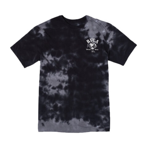 RVCA Worldclass Short Sleeve T-Shirt Black Marble Tie Dye Front