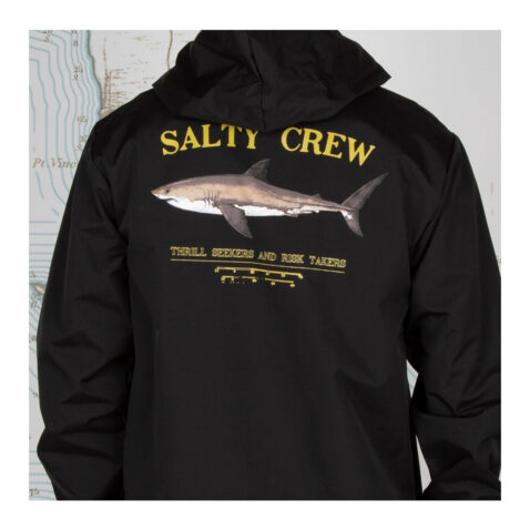 Salty Crew Bruce Snap Jacket Black Rear