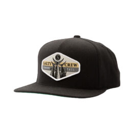Salty Crew High Tail 5 Panel Hat Black Front
