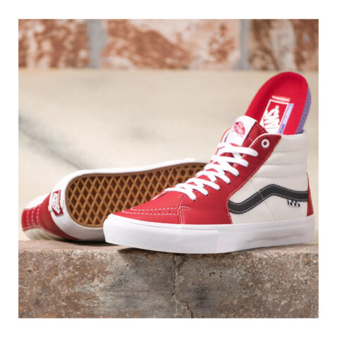 Vans Sport Leather Skate Sk8-Hi Chili Pepper White