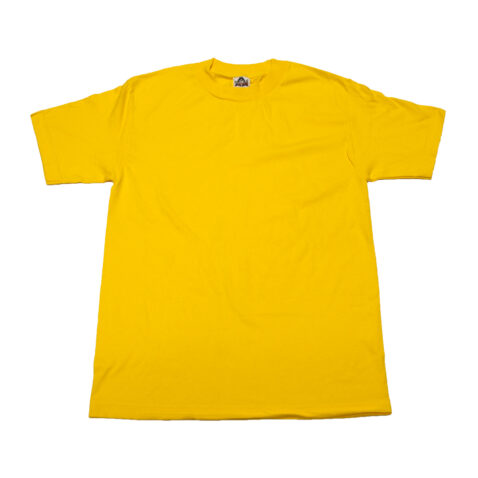 Plain Short Sleeve T-Shirt Yellow
