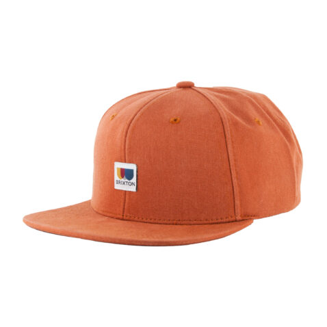 Brixton Alton MP Snapback Hat Washed Caramel Front Right