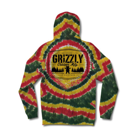 Grizzly Tall Pine Pullover Hooded Sweatshirt Tie Dye