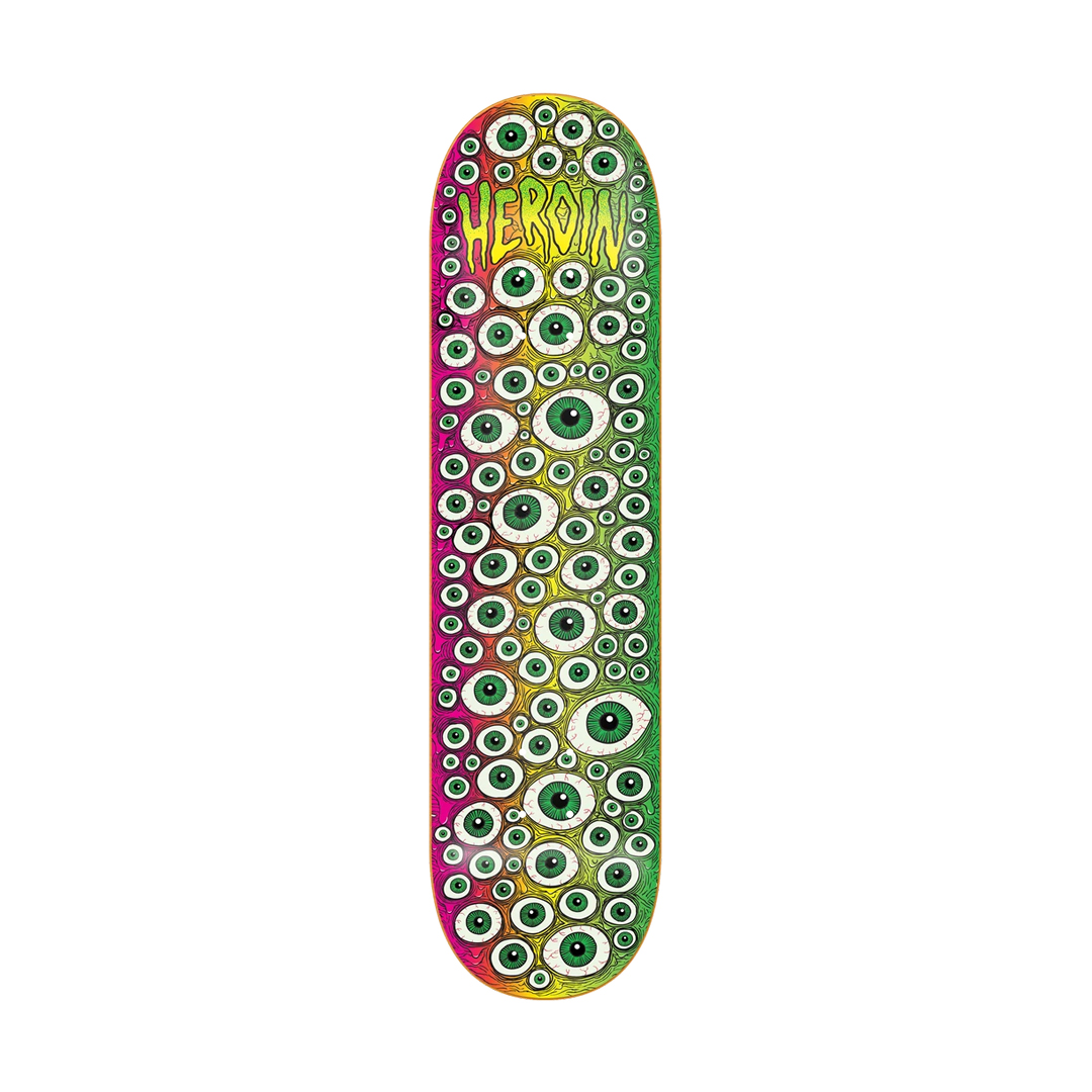 Heroin Skateboards Toxic Fade Eyes 8.25 Deck Multi | Billion