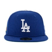 New Era 59Fifty Los Angeles Dodgers Mexico Royal Blue White Fitted Hat Front