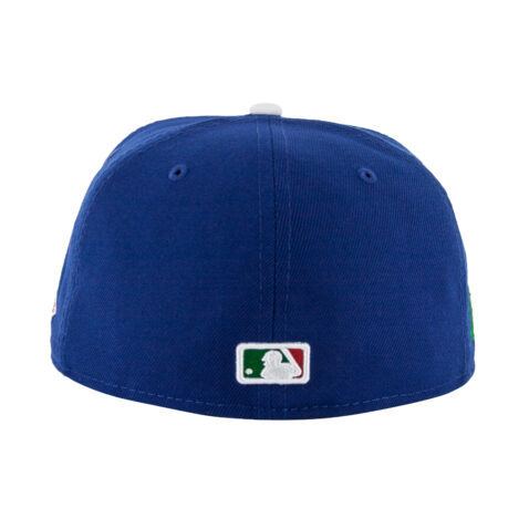 New Era 59Fifty Los Angeles Dodgers Mexico Royal Blue White Fitted Hat Rear