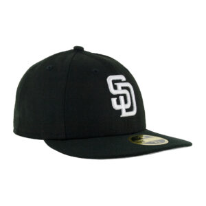 New Era 59Fifty San Diego Padres Low Profile Hat Black White