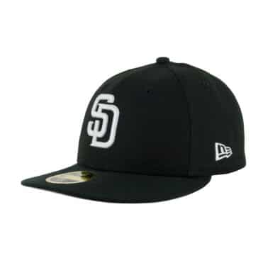 New Era 59Fifty San Diego Padres Low Profile Hat Black White