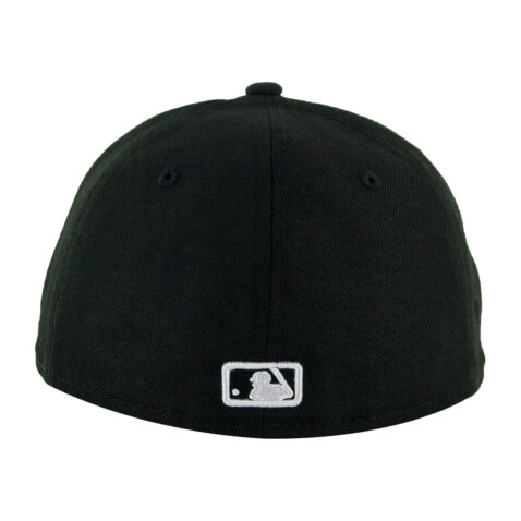 New Era 59Fifty San Diego Padres Low Profile Hat Black White Rear