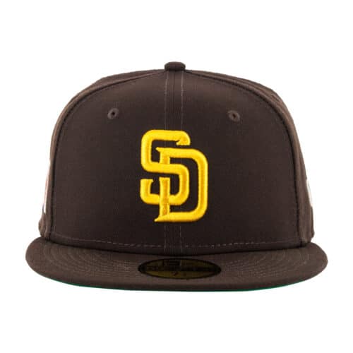 New Era 59Fifty San Diego Padres Mexico Burnt Wood Brown Gold Fitted Hat Front