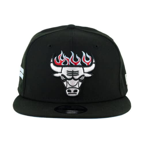 New Era 9Fifty Chicago Bulls Team Fire Snapback Hat Black 1