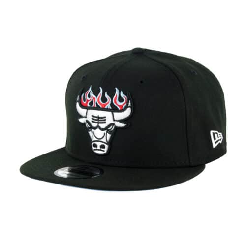 New Era 9Fifty Chicago Bulls Team Fire Snapback Hat Black 2