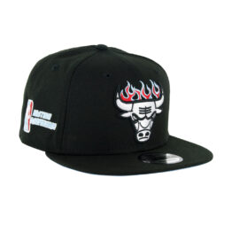 New Era 9Fifty Chicago Bulls Team Fire Snapback Hat Black