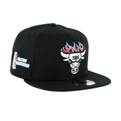 New Era 9Fifty Chicago Bulls Team Fire Snapback Hat Black 3