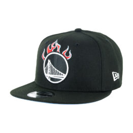 New Era 9Fifty Golden State Warriors Team Fire Snapback Hat Black
