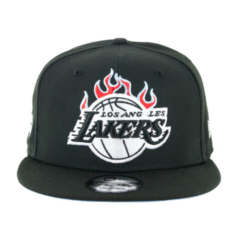 New Era 9Fifty Los Angeles Lakers Team Fire Snapback Hat Black 1