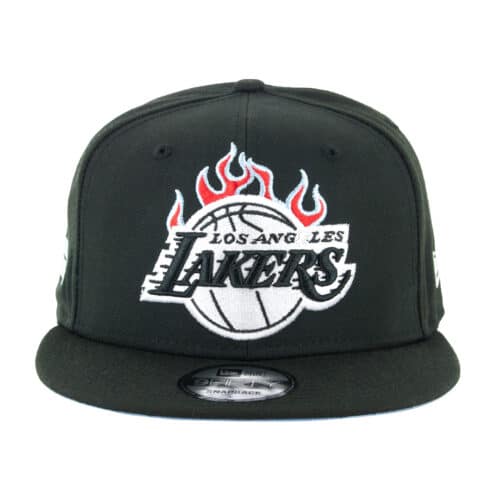 New Era 9Fifty Los Angeles Lakers Team Fire Snapback Hat Black 1
