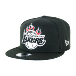New Era 9Fifty Los Angeles Lakers Team Fire Snapback Hat Black