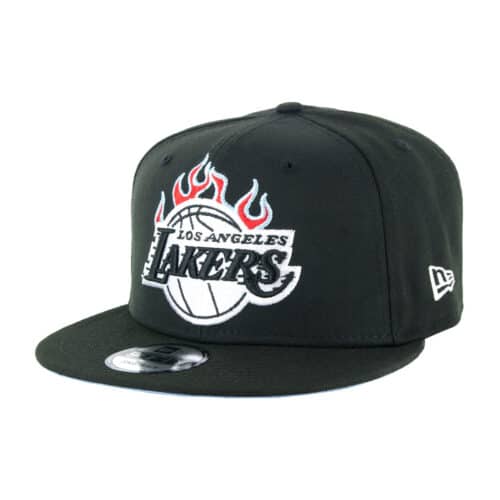 New Era 9Fifty Los Angeles Lakers Team Fire Snapback Hat Black 2
