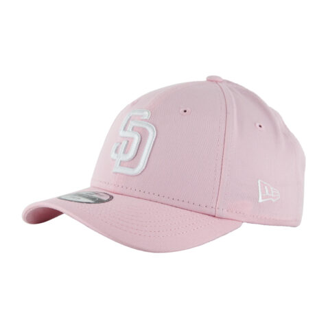 New Era 9Forty San Diego Padres Youth Hat Pink White Front Right