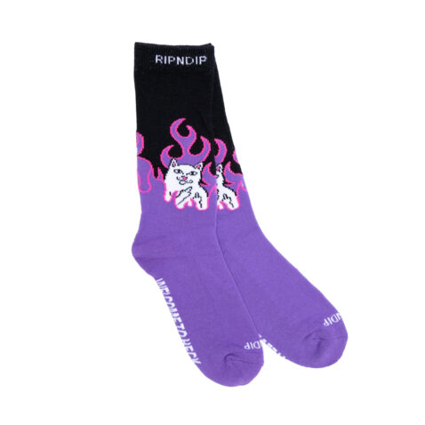 Ripndip Welcome To Heck Socks Black Purple