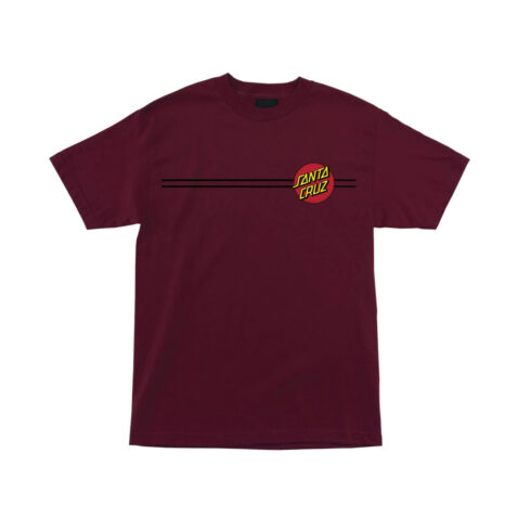 Santa Cruz Classic Dot Short Sleeve T-Shirt Burgundy Front