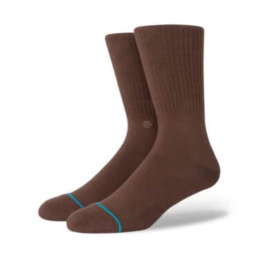 Stance Icon Crew Sock Brown 1