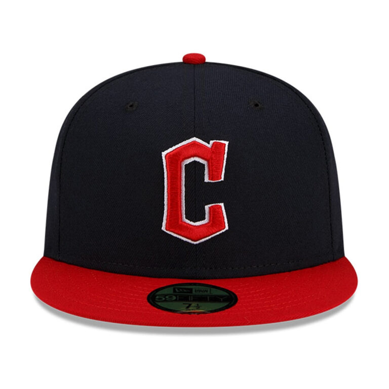 New Era 59Fifty Cleveland Guardians Home Fitted Hat Dark Navy Scarlet Red 2 New Era 59Fifty Cleveland Guardians Home Fitted Hat Dark Navy Scarlet Red 2