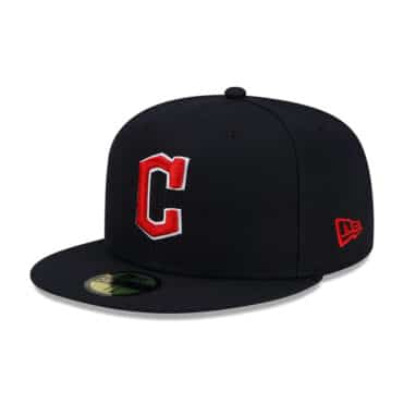 New Era 59Fifty Cleveland Guardians Road Authentic Collection Fitted Hat Dark Navy