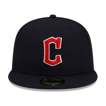 New Era 59Fifty Cleveland Guardians Road Authentic Collection Fitted Hat Dark Navy