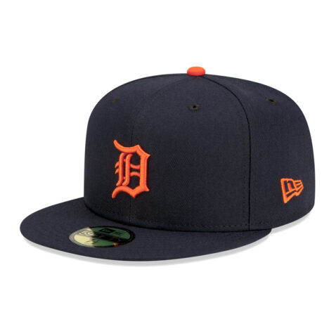 New Era 59Fifty Detroit Tigers Road AC Fitted Hat Dark Navy 1
