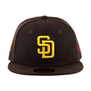 New Era x Billion Creation x SDHC 59Fifty San Diego Padres El Nino Fitted Hat Burnt Wood Brown Gold