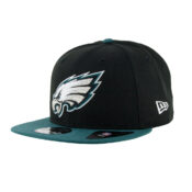 New Era 9Fifty 2 Two Tone Philadelphia Eagles Snapback Hat Black Midnight Green 2