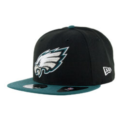 New Era 9Fifty 2 Two Tone Philadelphia Eagles Snapback Hat Black Midnight Green 2