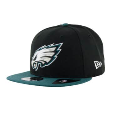 New Era 9Fifty 2 Two Tone Philadelphia Eagles Snapback Hat Black Midnight Green