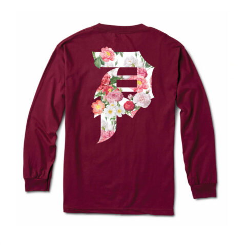 Primitive Dirty P Eden Long Sleeve T-Shirt Burgundy Back