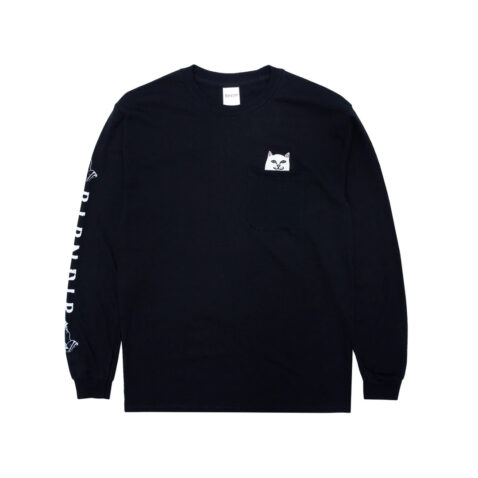 RIPNDIP Lord Nermal Pocket Long Sleeve T-Shirt Black 1