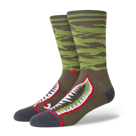 Stance Warbird Sock Olive Left Front