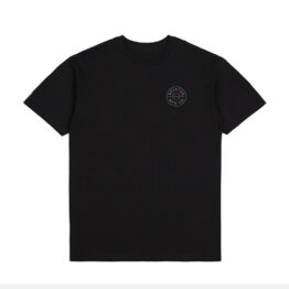 Brixton Crest II Short Sleeve T-shirt Black Red Front
